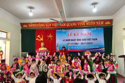 Trường Mầm non Nhật Tựu từng bừng chào mừng ngày 20 tháng 11